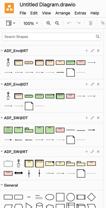 palettes in draw.io